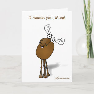 Cartão Mothering Sunday Moose Card