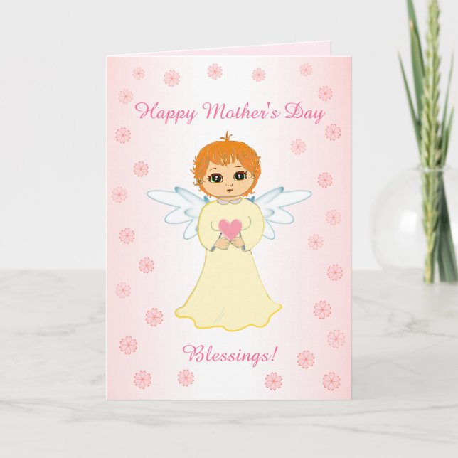 Cartão Mother's Day Angel Blessings (Frente)