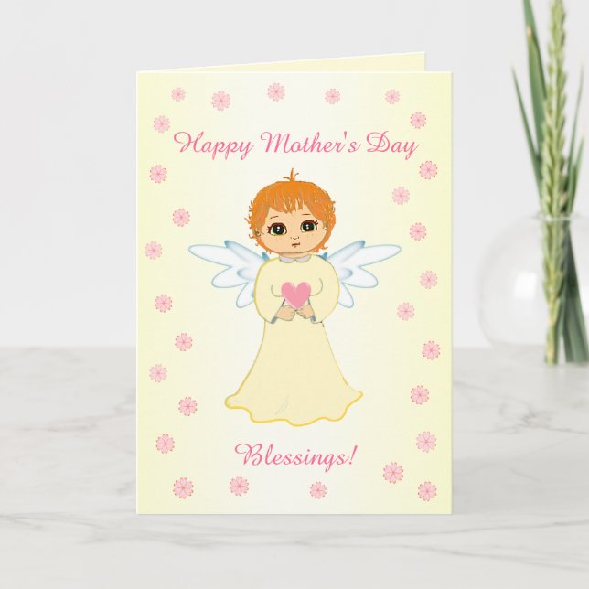 Cartão Mother's Day Angel Blessings (Frente)