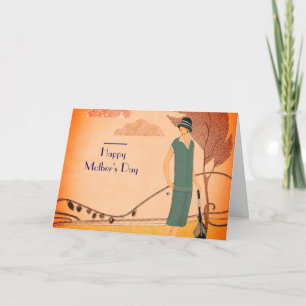 Cartão Mother's Day Art Deco