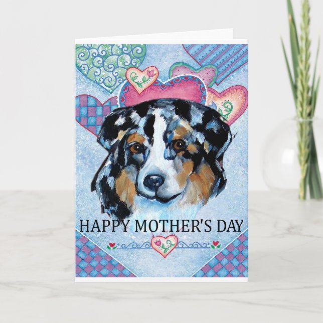 CARTÃO MOTHER'S DAY AUSTRALIAN SHEPHERD (Frente)