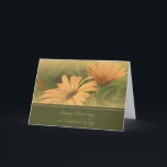 Cartão Mother's Day Birthday Card<br><div class="desc">Wish you mother Happy Birthday as well as Mother's Day with this beautiful peach daisies on a soft background card.</div>