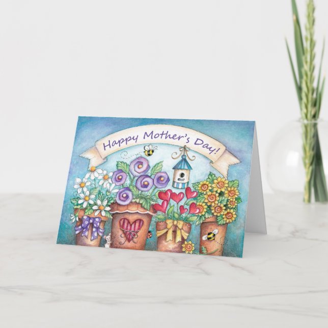 Cartão Mother's Day Blooms - Greeting Card (Frente)