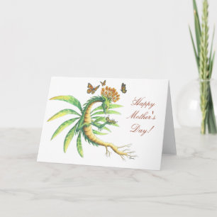Cartão Mother's Day Butterfly & Dragon card
