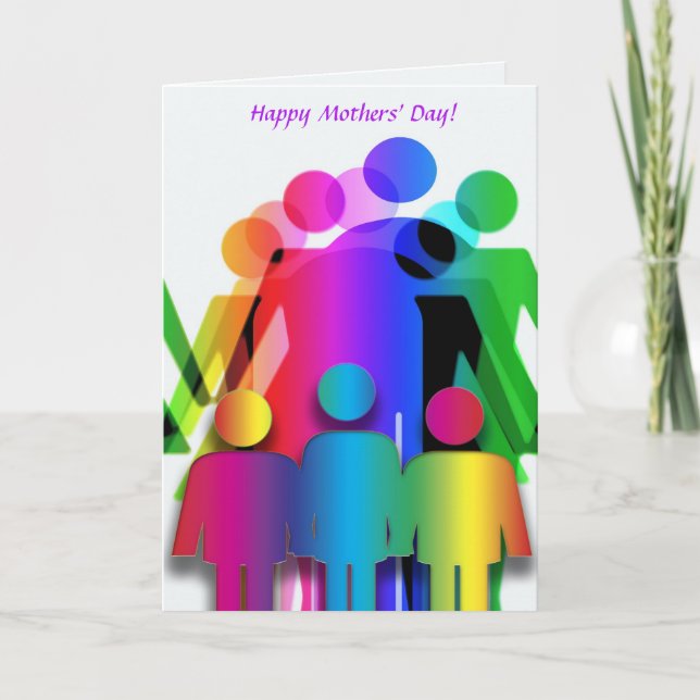 Cartão Mothers' Day Card for Families with Two Mothers (Frente)