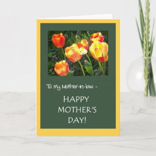 Cartão Mother's Day Card for Mother-in-law - 'Tulips'