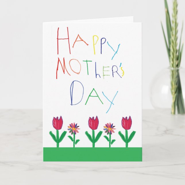 Cartão Mother's Day Card from Kids (Frente)