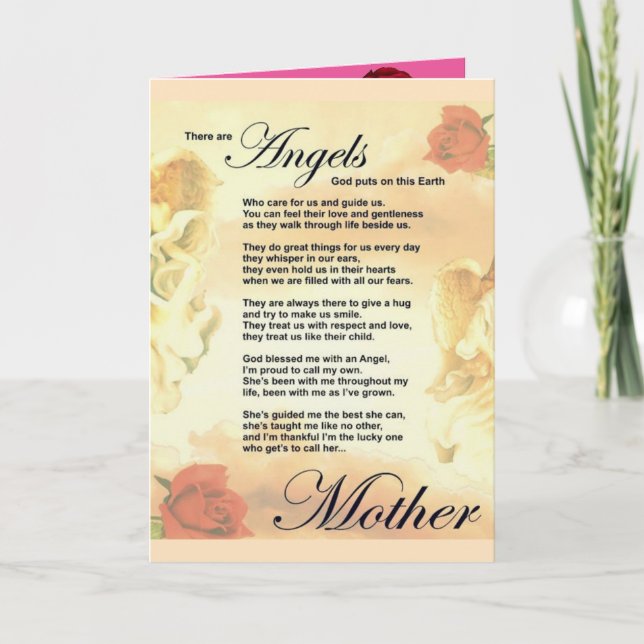 Cartão Mothers Day Card Standard white envelopes included (Frente)
