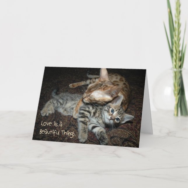 Cartão Mother's Day Card with cat (Frente)