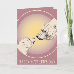 Cartão Mother's Day Cards Polar Bear Greeting Card