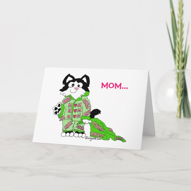 Cartão Mother's Day Cat's Pajamas Card (Frente)
