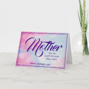 Cartão MOTHER'S DAY Christian Proverbs 31 Pink