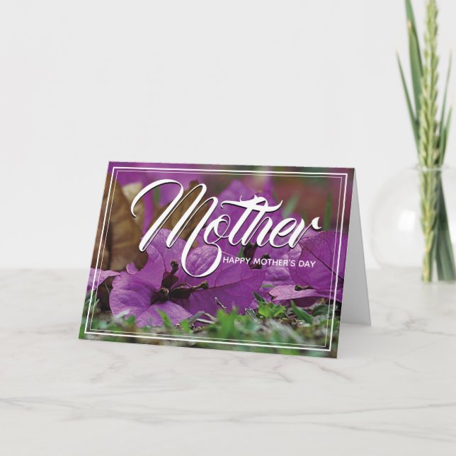 Cartão MOTHER'S DAY Christian Proverbs 31 Purple Floral (Frente)
