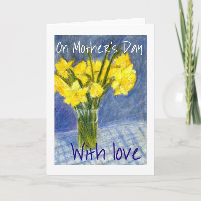 Cartão Mother's Day Daffodils Greeting Card (Frente)