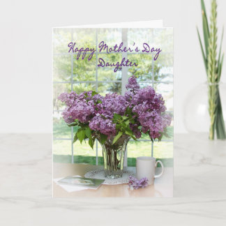 Cartão Mother's Day - Daughter - Lilacs
