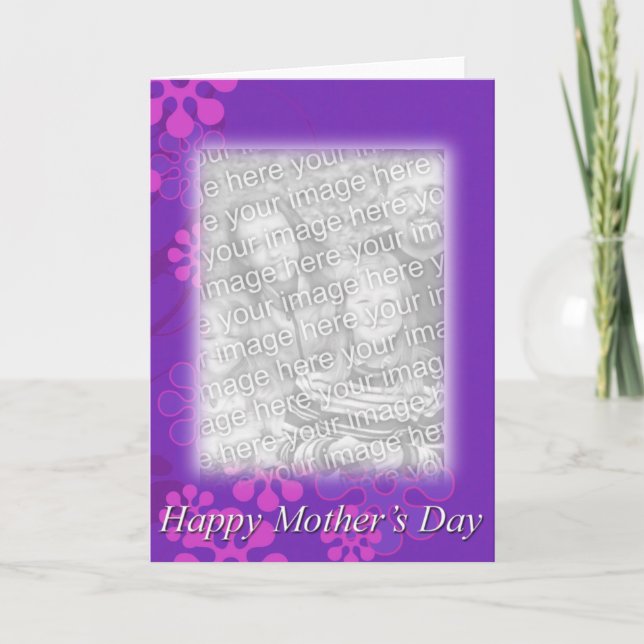 Cartão Mother's Day Floral Template (Frente)