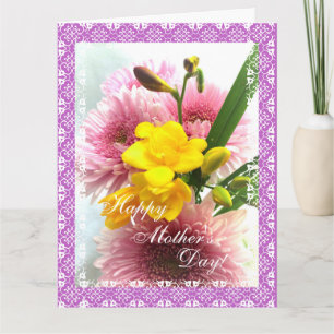 Cartão Mother's Day flower bouquet BIG card