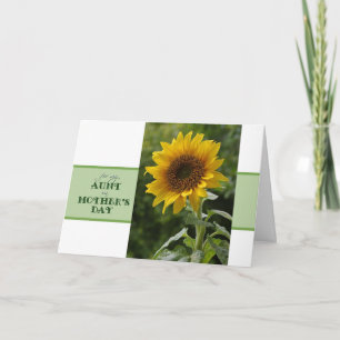 Cartão Mother's Day for Aunt Superb Sunflower Card