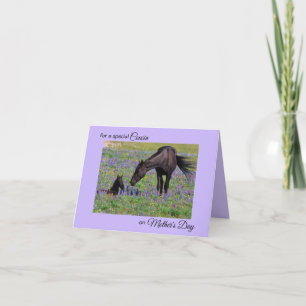Cartão Mother's Day for Cousin Mare & Foal Photo Note