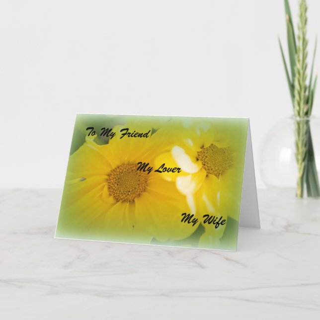 Cartão Mother's Day For My Wife (Frente)