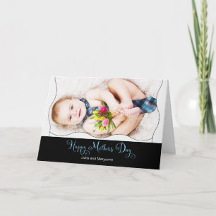 Cartão Mother's Day for the Two Moms Baby in a Necktie