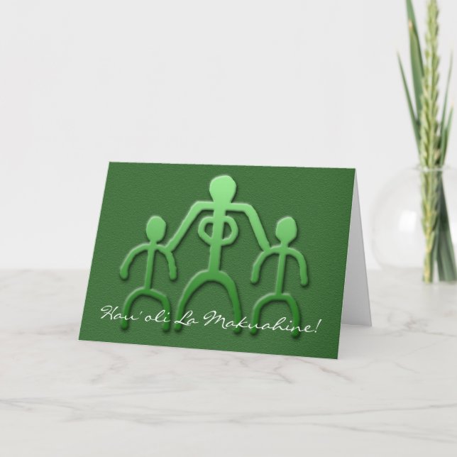 Cartão Mother's Day Hawaiian Petroglyph Card (Frente)