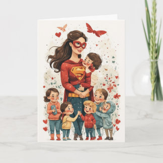 Cartão Mother's Day Holiday Folded Greeting Card