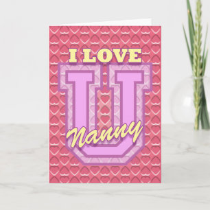 Cartão Mother's Day: I Love You Nanny