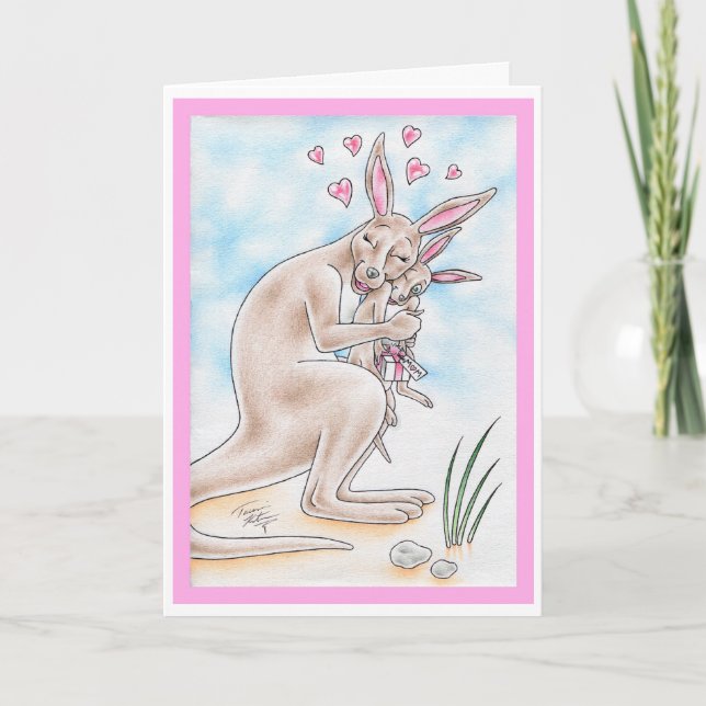 Cartão Mother's Day Kangaroo (Frente)