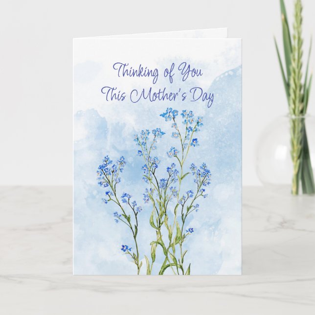 Cartão Mother's Day Long Distance Blue Forget-Me-Not  (Frente)