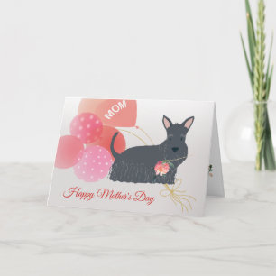 Cartão Mother's Day Love from your Scottish Terrier Dog