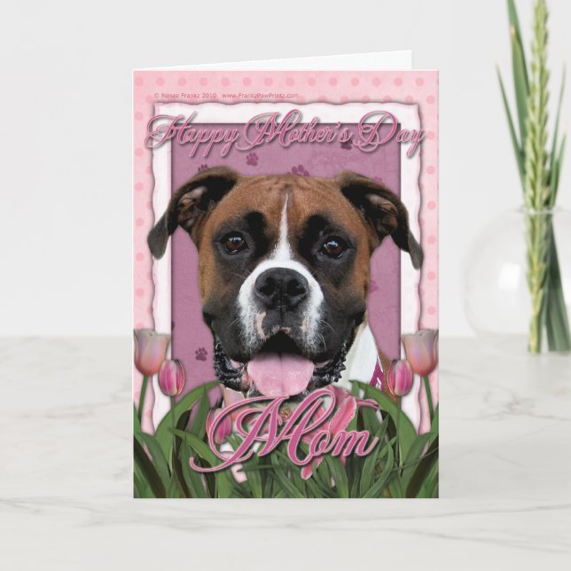 Cartão Mothers Day - Pink Tulips - Boxer - Vindy (Frente)