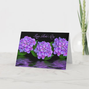 Cartão Mother's Day Purple Hydrangeas