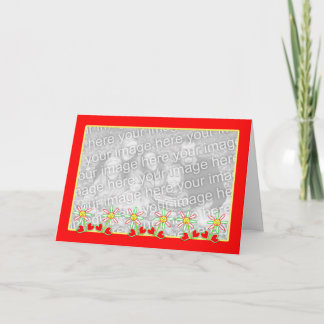 Cartão Mother's Day Smiling Flowers Photo Frame