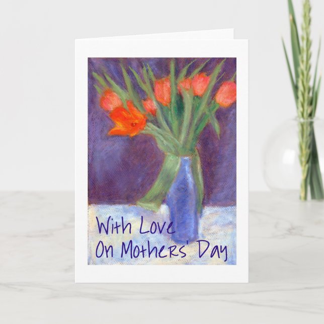 Cartão Mother's Day Tulips Greeting Card (Frente)