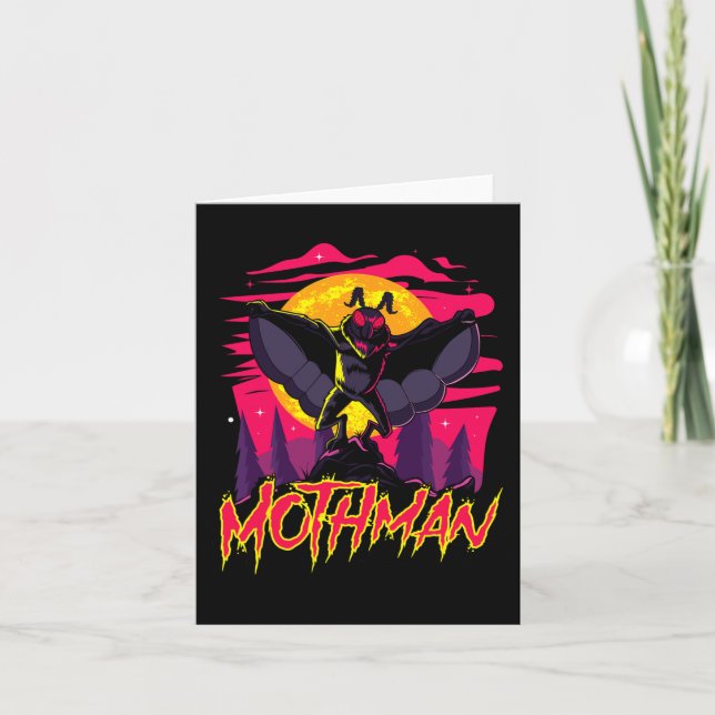 Cartão Mothman Movie Divertido Criptid Halloween Mmestrad (Frente)