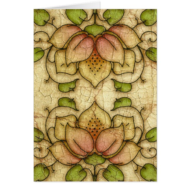 Cartão Motif De Flor E Vinha (Frente)