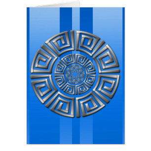 Cartão Motif do Círculo Grego