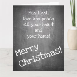 Cartão Motif natalino no estilo de quadro de aviso - Cart