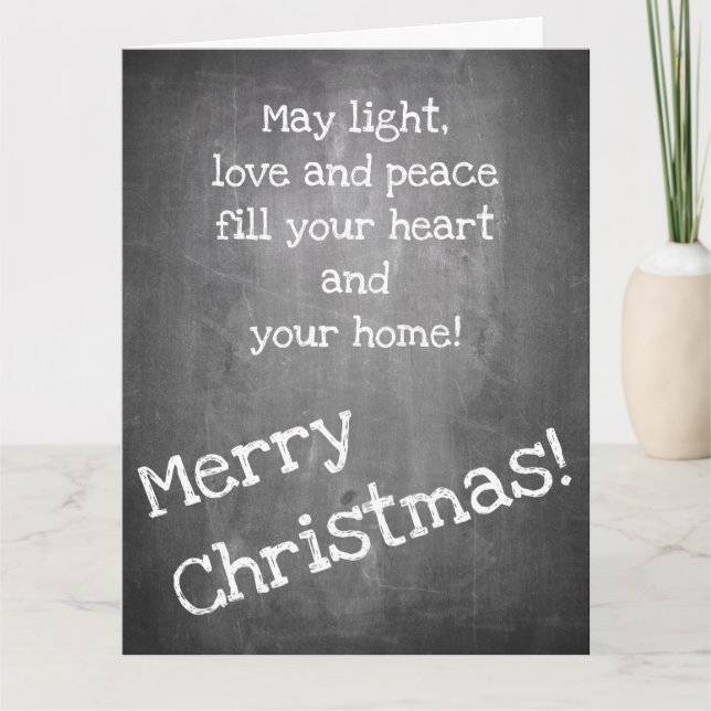 Cartão Motif natalino no estilo de quadro de aviso - Cart (Frente)