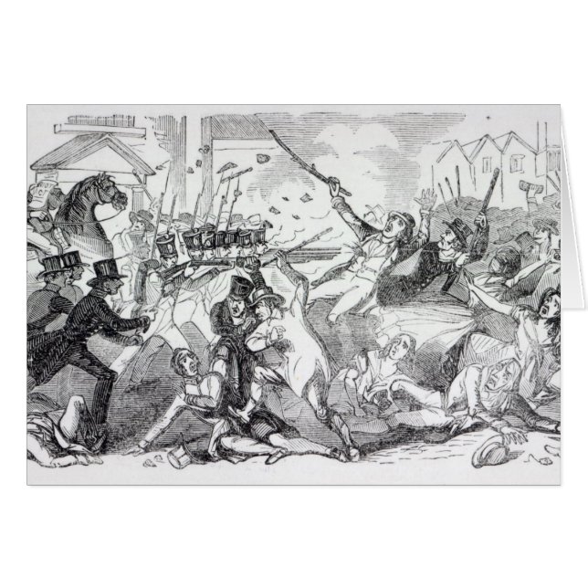 Cartão Motim do lote da tomada em Preston (Frente Horizontal)