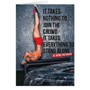 Cartão Motivação da malhação e da construção de bases