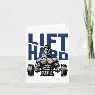 Cartão Motivação de Gym de Arranjo de Peso Dizendo