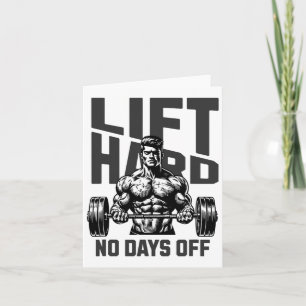 Cartão Motivação de Gym de Elevação de Peso Dizendo 1
