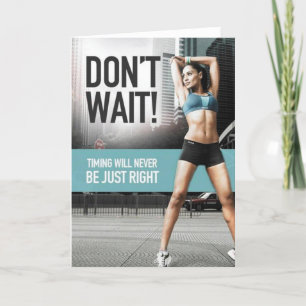 Cartão Motivação de Gym de Workout de malhação