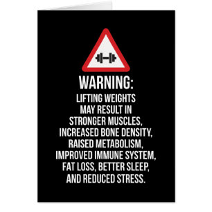 Cartão Motivação De Workout - AVISO - Benefícios Do Levan