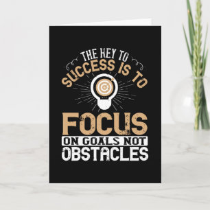 Cartão Motivation -Focus On Goals Not Obstacles