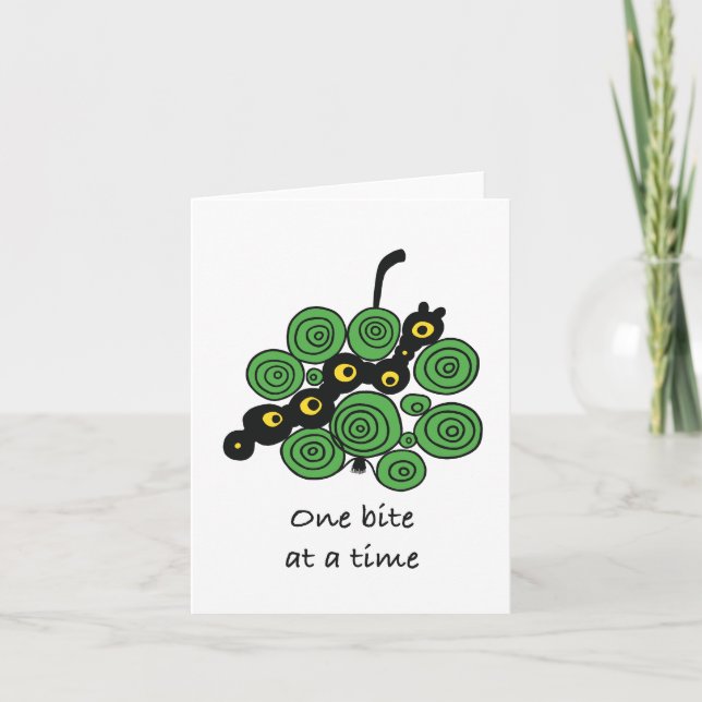 Cartão Motivational Greeting Card "One bite at a time" (Frente)