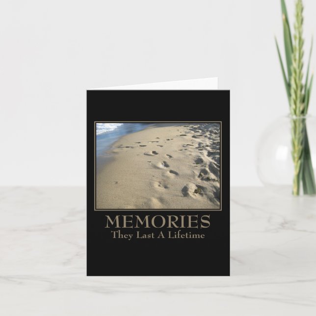 Cartão Motivational: Memories Last a Lifetime (Frente)