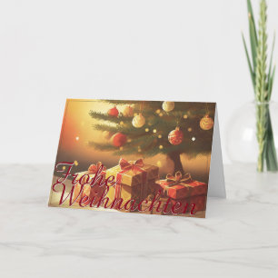 Cartão Motivo, com presentes debaixo da árvore de Natal 3